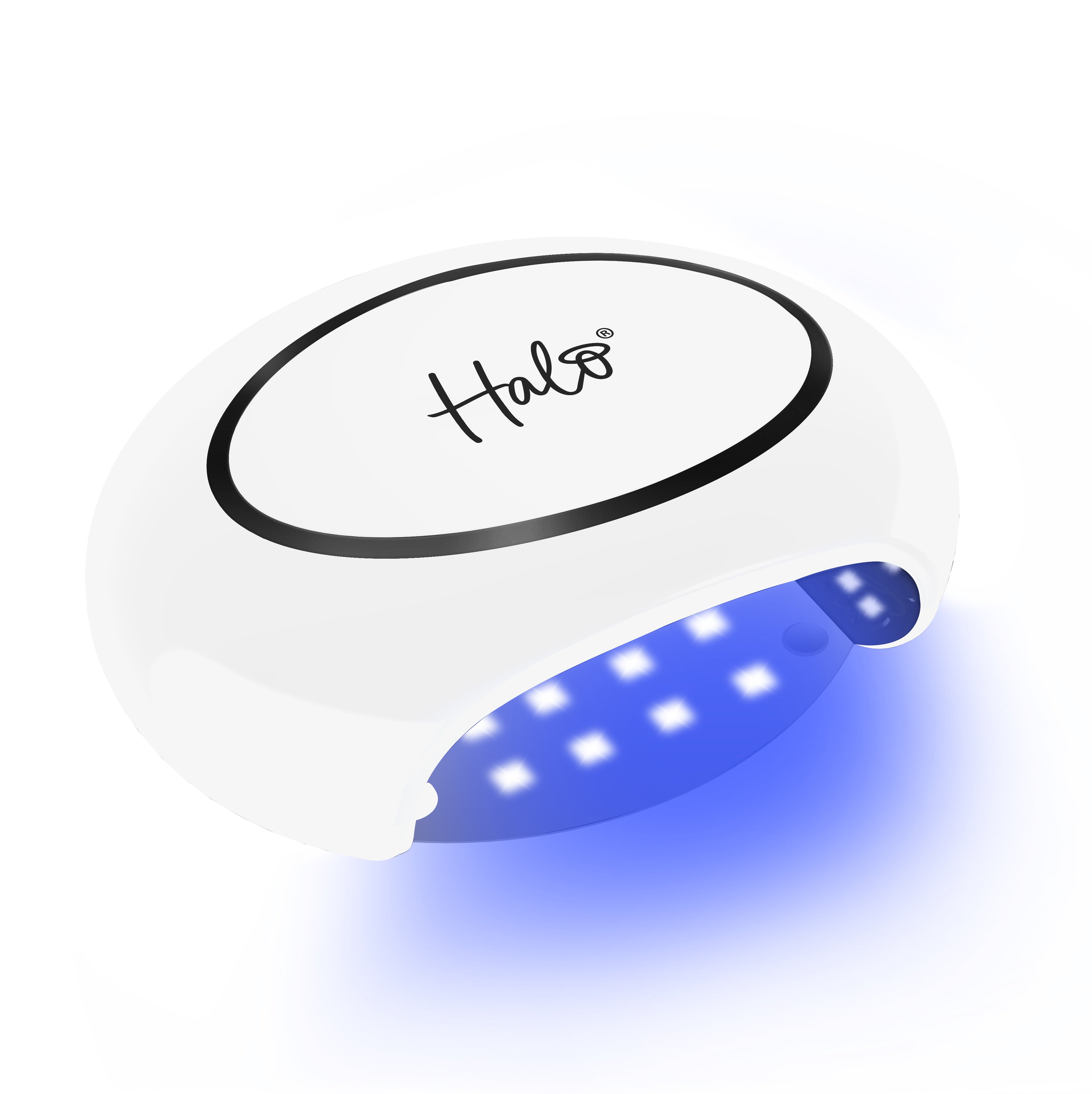Halo LED Advanced Nail Lamp - White & Black (Wired)