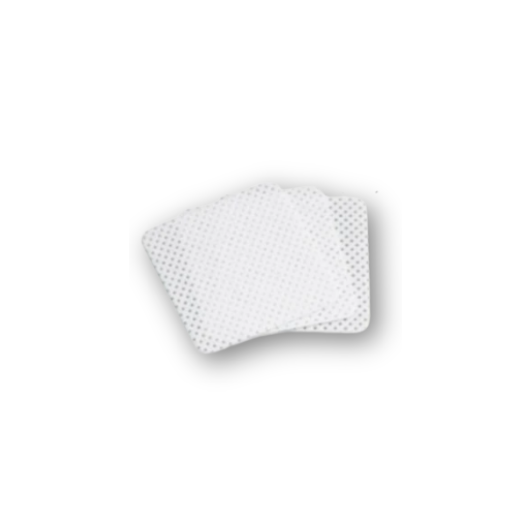White silicone wristband with textured pattern on a white background